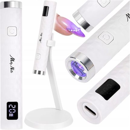 Molly Nails Lampa Do Paznokci Led 5W Lakierów Hybrydowych Żeli I Akrylożeli Bezprzewodowa Biała I2