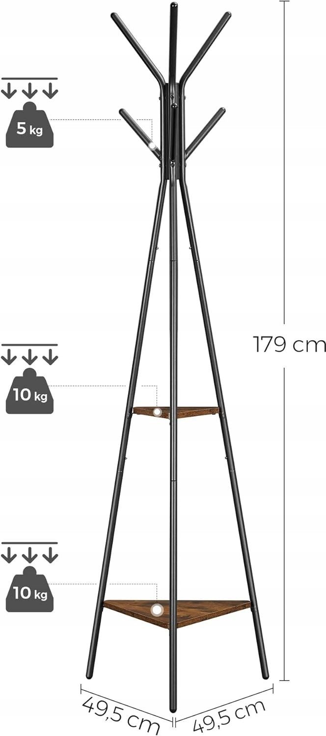 Songmics Wieszak Stoj cy Loft Industrialny Z P kami Na Ubrania 