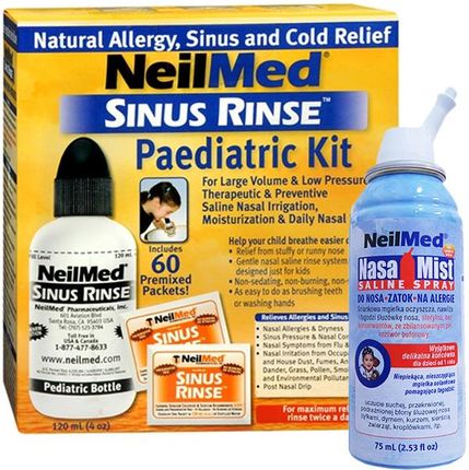 SINUS RINSE Pediatric Kit zestaw dla dzieci z butelką 120ml i 60 sasz