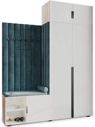 Garderoba z nadstawką uchwyt Hexa Biała Aria wersja 3