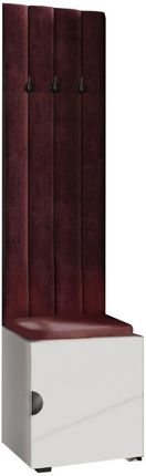 Garderoba z wieszakiem i szafką 56 Biała Aria wersja 8 uchwyt półokrągły