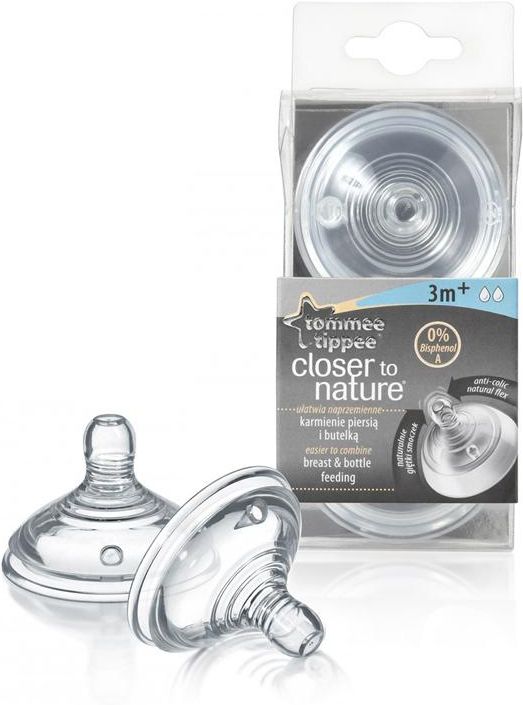 Tommee Tippee Smoczek Do Butelki Średni Przepływ Ceny i TOMMEE TIPPEE SMOCZEK DO BUTELKI ŚREDNI 3M+ 1 szt