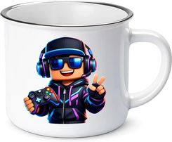 Zdjęcie Gamer z padem - kubek emaliowany na prezent - Pszczyna