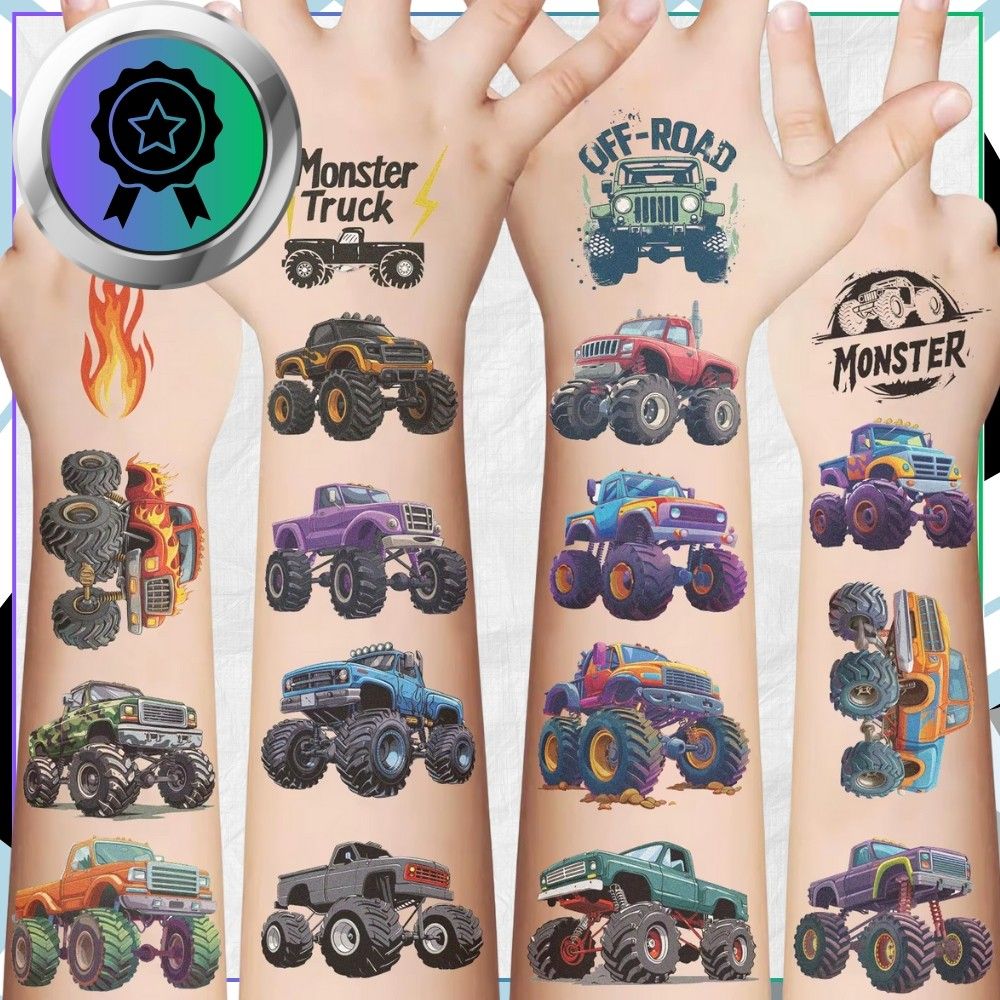Tatuae Zmywalne Monster Truck Kolorowe Tymczasowe Dla Dzieci 20 Arkuszy -  Ceny i opinie - Ceneo.pl