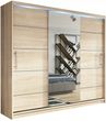 MebloHand Szafa Przesuwna Z Lustrem Rio RICO 180x215x60 cm Dąb Sonoma Trzydrzwiowa 5905248434752