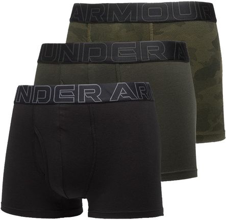 Bokserki męskie UNDER ARMOUR Czarne/Khaki - 3 PAK Performance