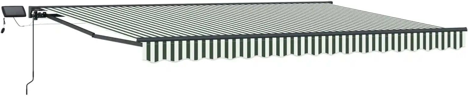 VidaXL Markiza Tarasowa Zielono-Biała-Antracytowa 5x3m 3420932 Ręczna ...