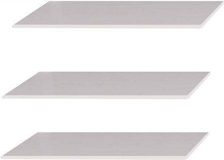 MiroMark Dodatkowe półki do szafy garderoby 3-drzwiowej białe 3 szt. 42,2x49,6x1,6 cm (39467UNIW)