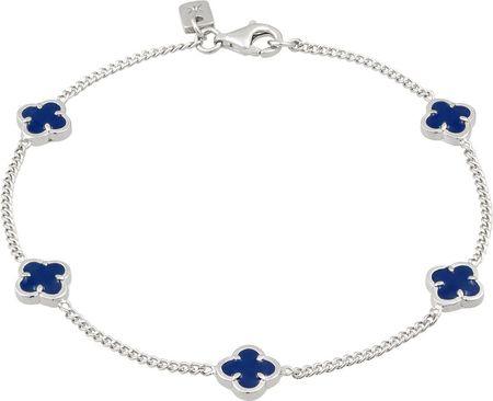 KUZZOI Bransoletka Męska Wisiorek Koniczyna Łańcuszek Pancerny 925 Sterling Silver Pozłacany Lato / Plażowe Złoto 21 cm Bransoletki 1 ct Męskie