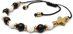 Zdjęcie Różaniec bransoletka sznurkowa z kamieni agat onyks hematyt - Puszczykowo