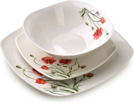 MONDEX/AFFEKDESIGN LEA POPPY Komplet Obiadowy 18 El. Porcelana Wielokolorowy (HTTB9925SR003IEJ)