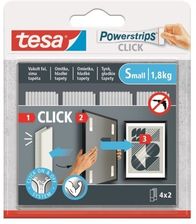 Zdjęcie Tesa Rzep Samoprzylepny Powerstrips Click 4 szt. (777200000300) - Czarne