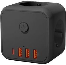 Zdjęcie Kobi Rozgałęźnik Linea Pro Cube 3 Gniazda 230V 4xUSB KGLCZW3U4C - Zakliczyn