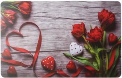 Zdjęcie Splendid Podkładka na stół AMOR 43,5x28cm Szaro-Czerwona - Olecko