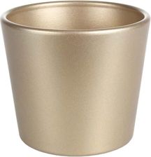 Zdjęcie Ceramiczna Osłonka Złota Na Doniczkę 12x9 cm - Krzywiń