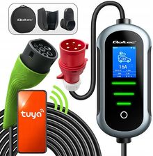 Zdjęcie Qoltec Ładowarka Ev Mobilna 11Kw + Wtyk 16A Torba Lcd +Uchwyt App (52721) - Sułkowice