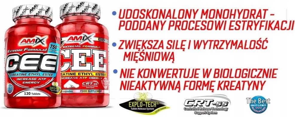 Amix Najmocniejsza Kreatyna Creatine Cee +Dieta Etyl Ethyl Ester ...
