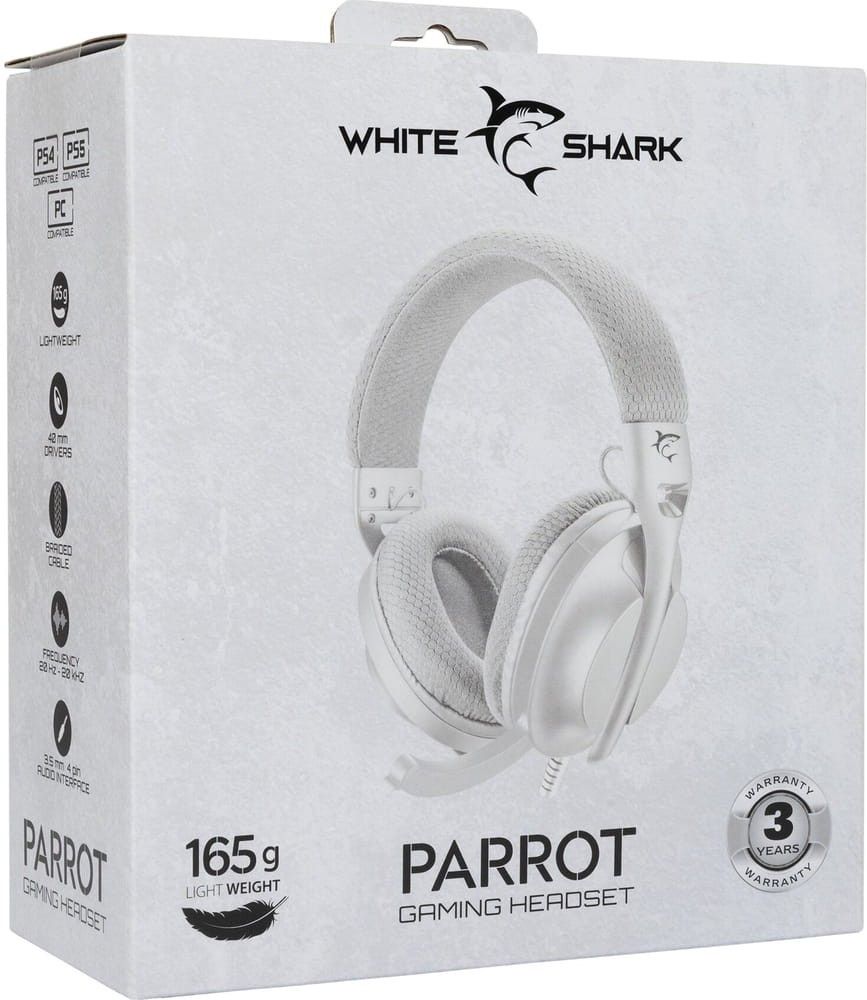 фото Наушники с микрофоном White Shark Parrot White 2