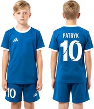 Zdjęcie Strój Piłkarski ADIDAS dla Dziewczynki Chłopca TWÓJ NAPIS Niebieski - Wolbrom