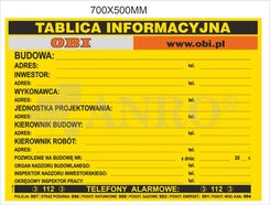 Zdjęcie Tablica Budowlana Z Logo Obi 500x700cm - Grodków