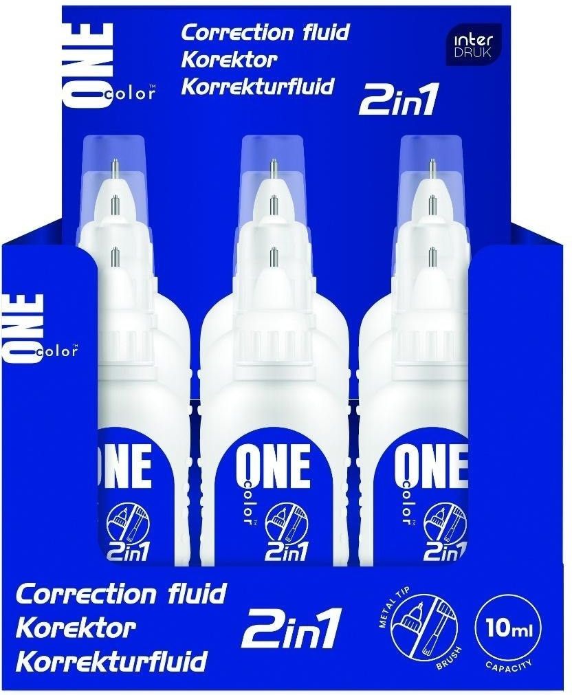 Zdjęcie Interdruk Korektor W Pędzelku 2W1 10Ml One Color 12Szt. - Bytom