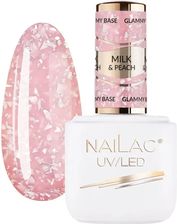 Zdjęcie Nailac Glammy Base Baza Kauczukowa Milk&Peach 7ml - Piaski