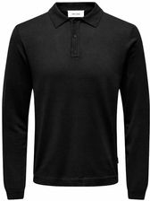Zdjęcie SWETER MĘSKI ONLY & SONS POLO CZARNY ROZMIAR M - Września