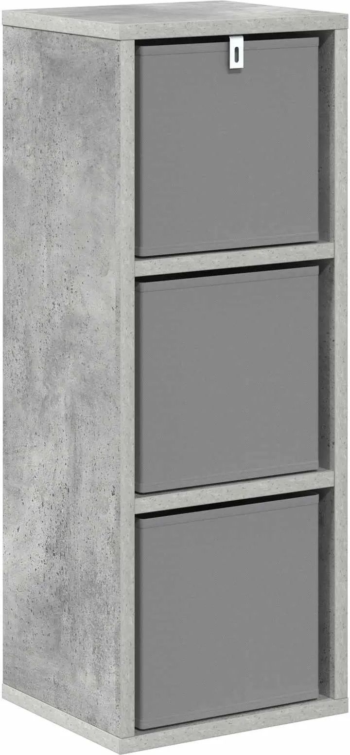VidaXL Regał z szufladą Betonowy szary 25,5 x 22 x 69,5 cm 8000551 ...