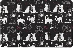 Zdjęcie Uniglob Podkładka Cats 43,5x28cm Czarna - Łazy