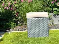 Zdjęcie Pufa Ogrodowa Bello Giardino Technorattan Szary Podnóżek Z Poduchą ZO070002 - Myślibórz