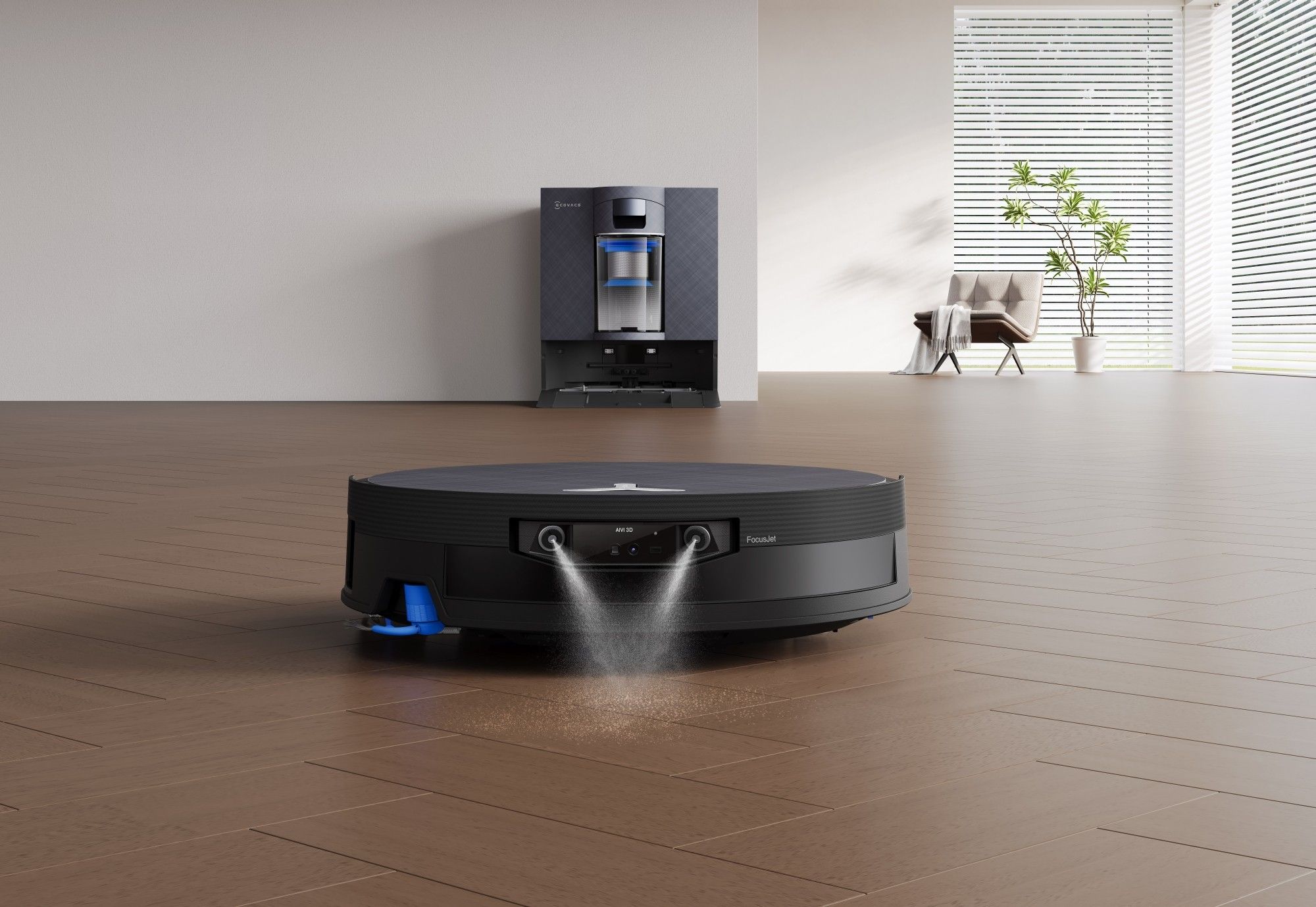 фото Робот-пилосос з вологим прибиранням Ecovacs Deebot X12 OmniCyclone Black