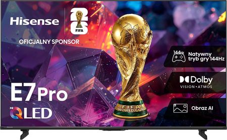 Telewizor QLED Hisense 50E77S Pro 50 cali 4K UHD