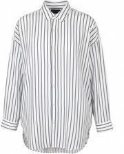 Zdjęcie Scotch & Soda koszula męska long fit oversize w paski, bawełniana, biała - Łowicz