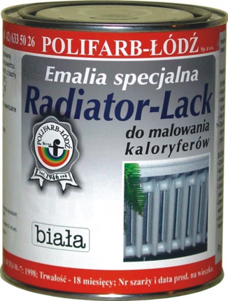 Polifarb Łódź Radiator-Lack Biała 0.8L