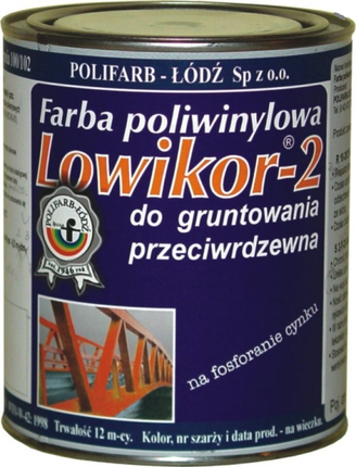 Polifarb Łódź Lowikor-2 Czerwona Tlenkowa 10l