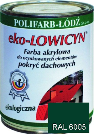 Polifarb Łódź Eko-Lowicyn Zielona Ciemna 1L RAL6005