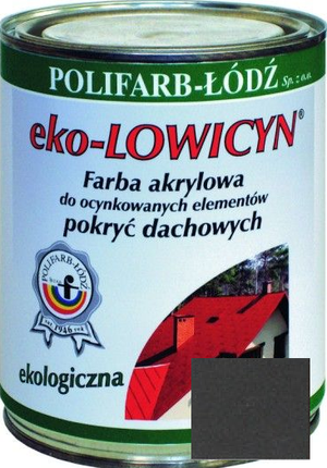 Polifarb Łódź Eko-Lowicyn Szara Grafitowa 10l