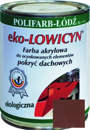 Polifarb Łódź Eko-Lowicyn Brązowa Kasztanowa 10l 8015