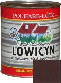 Polifarb Łódź Lowicyn Brązowy Mat 10l 8016
