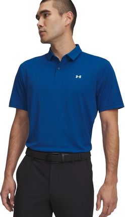 Koszulka męska polo UNDER ARMOUR Tee To Green Pique Polo niebieska