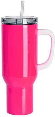 Kubek podróżny ze stali nierdzewnej BestSub Różowy neon do sublimacji 1200 ml 13987UNIW