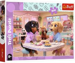 Zdjęcie Trefl Puzzle 300 Jamniki w kawiarni - Grodków