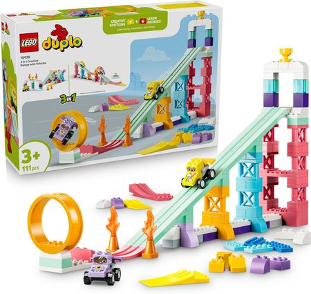 LEGO DUPLO 10478 Kreatywne rampy 3 w 1 z pojazdami