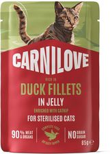 Zdjęcie Carnilove Cat Pouch Jelly Sterilised Duck 85g - Kartuzy