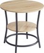 Stolik kawowy AGTRADE FURNITURE Dąb sonoma Loft Industrialny Okrągły z półką FI 56 cm 5905815282755