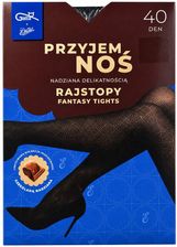 Zdjęcie RAJSTOPY WZORZYSTE 40 DEN DARK CHOCO ROZMIAR 3-M GATTA - Oborniki