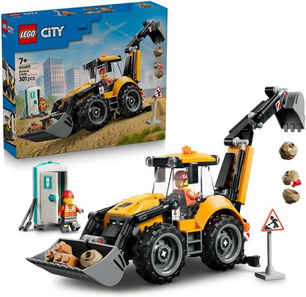 LEGO City 60480 Żółta koparko-ładowarka