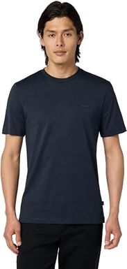BOSS Men's Small Logo Cotton Crewneck T-Shirt, Basic Navy, XL