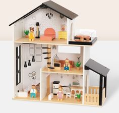 Zdjęcie Tooky Toy Drewniana Rezydencja Dla Lalek 25 Elementów - Warka