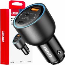 Zdjęcie Amio Ładowarka samochodowa 2x USB-C + USB-A 12V 24V 95W 04372 - Sucha Beskidzka